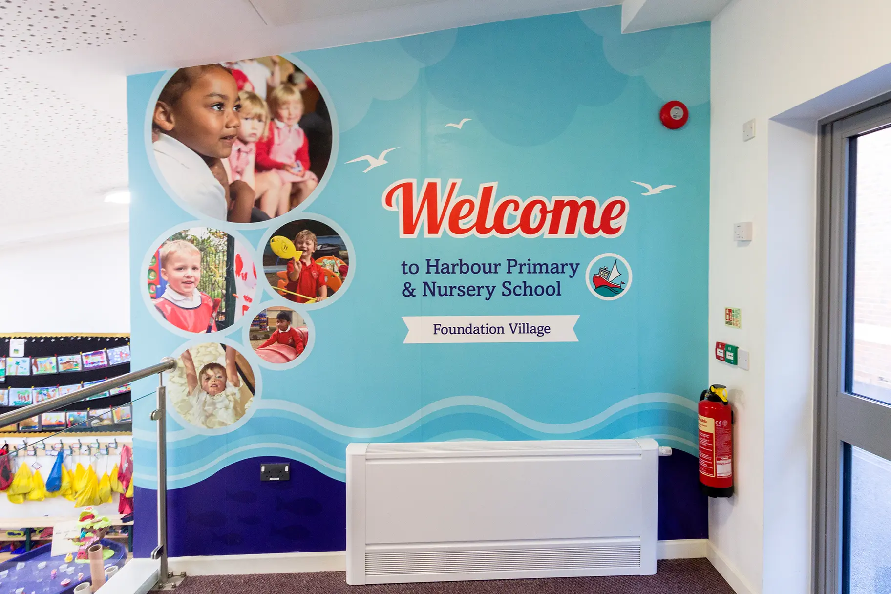 Primary and nursery School bespoke design welcome wall Art
