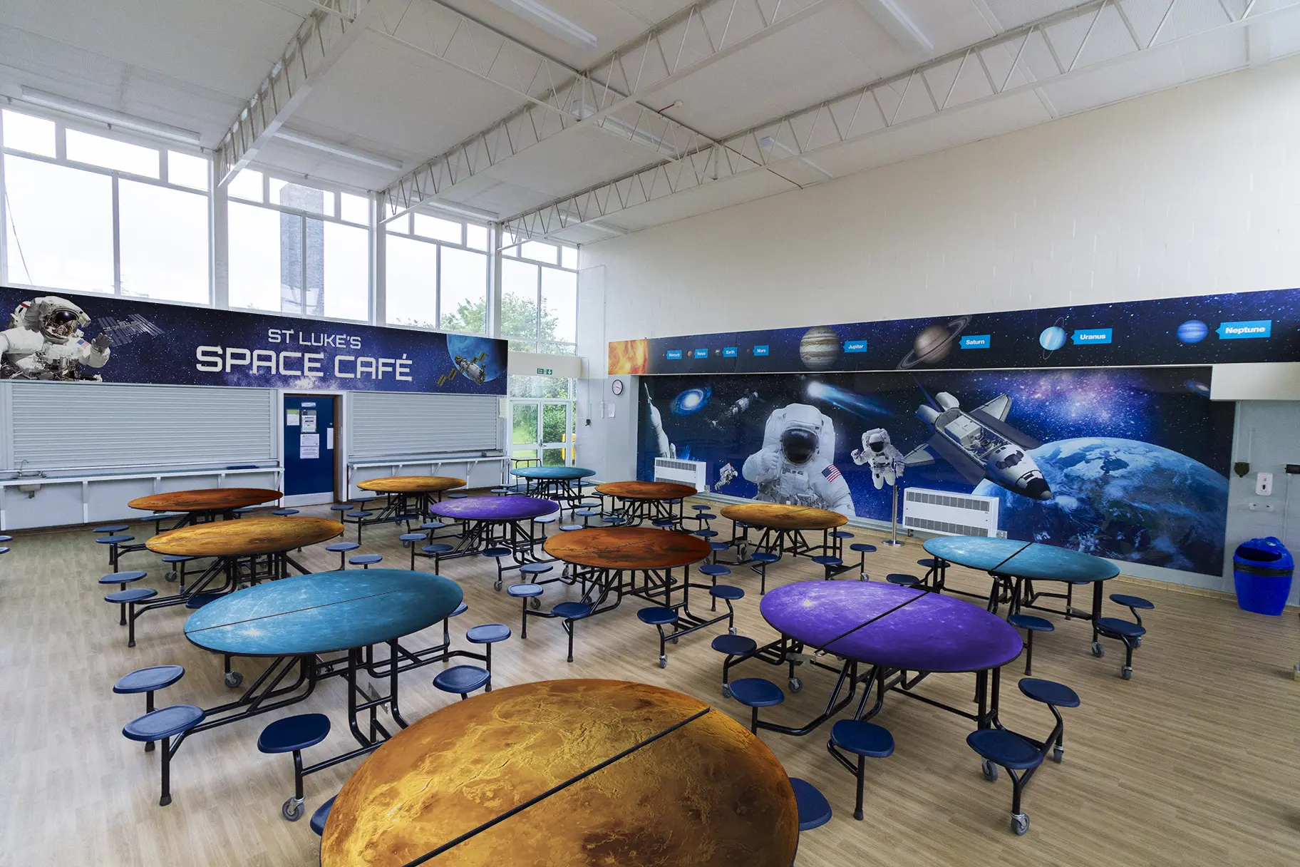 St Lukes Solar system space themed cafe School Wall Art
