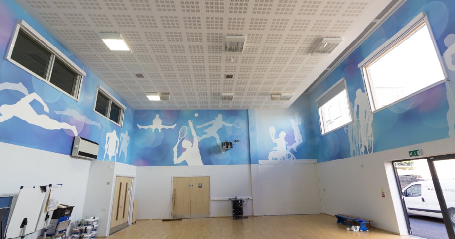 College park Sports Hall bespoke large format wall art