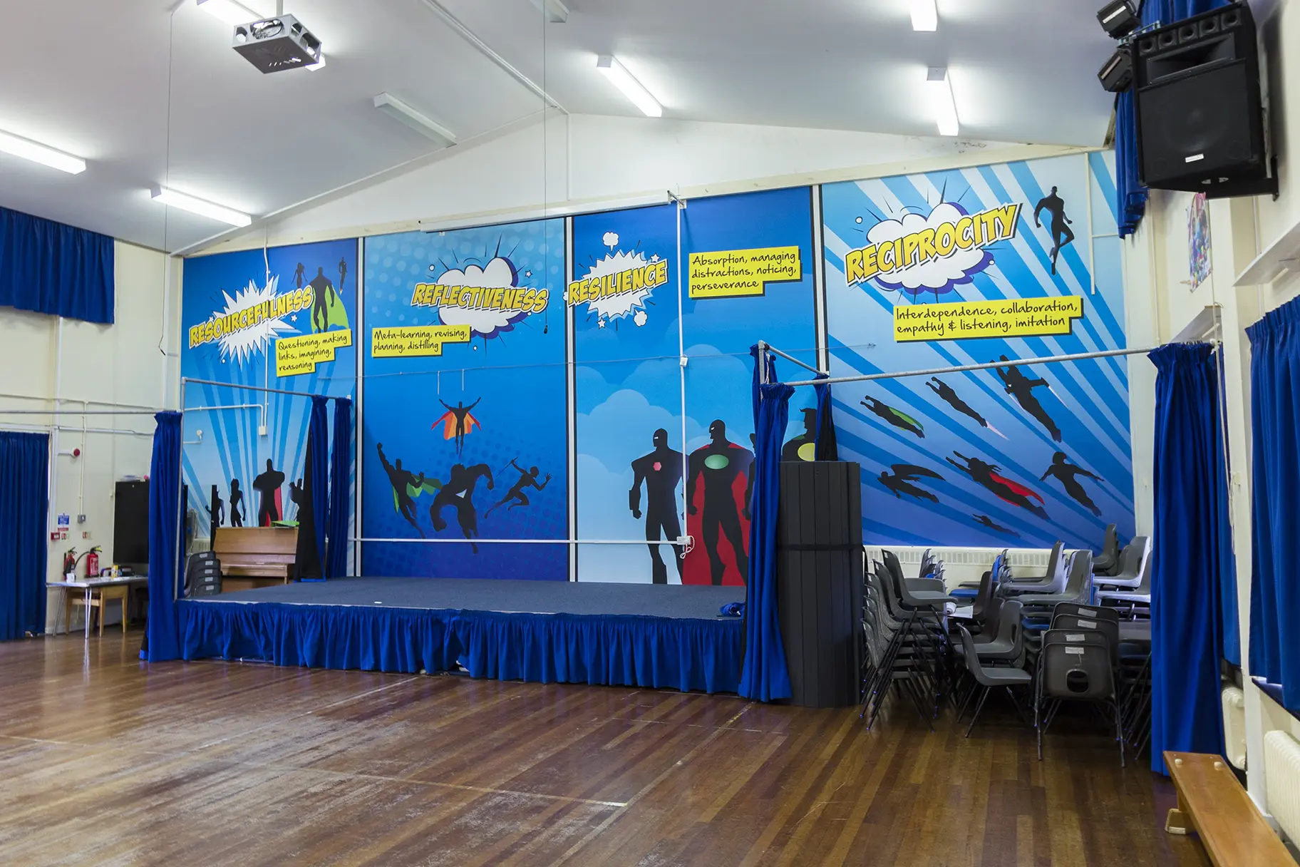 Harris Primary School superhero themed hall Wall Art