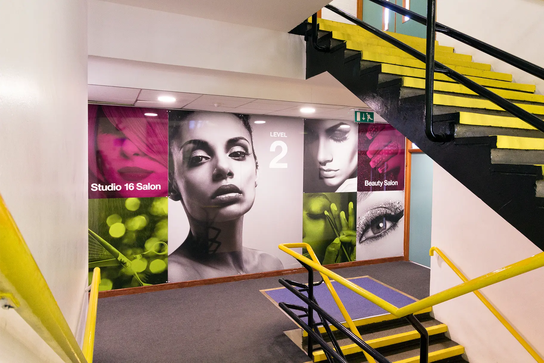 Shooters Hill Sixth Form college stairwell makeover wall art