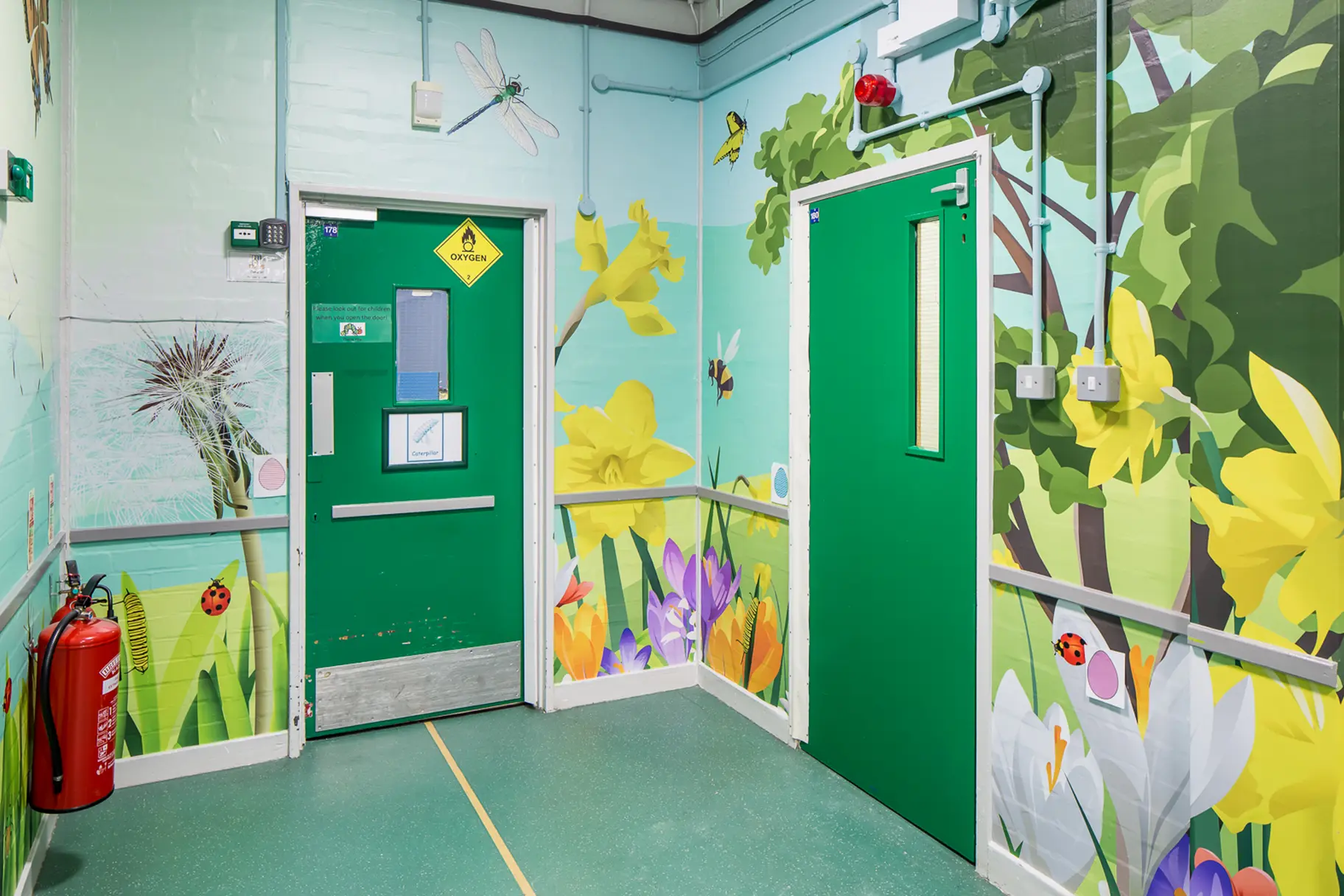 Primary schools Minibeasts corridor wall art