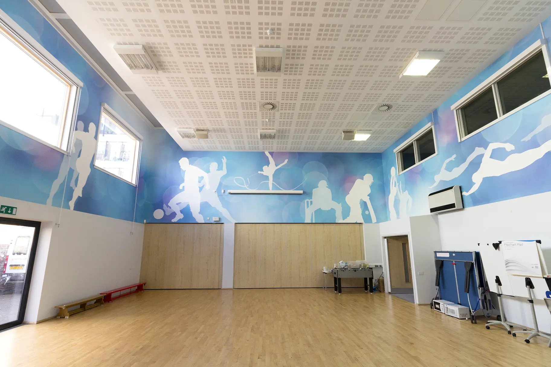 College Park School bespoke sports design with large format Wall Art