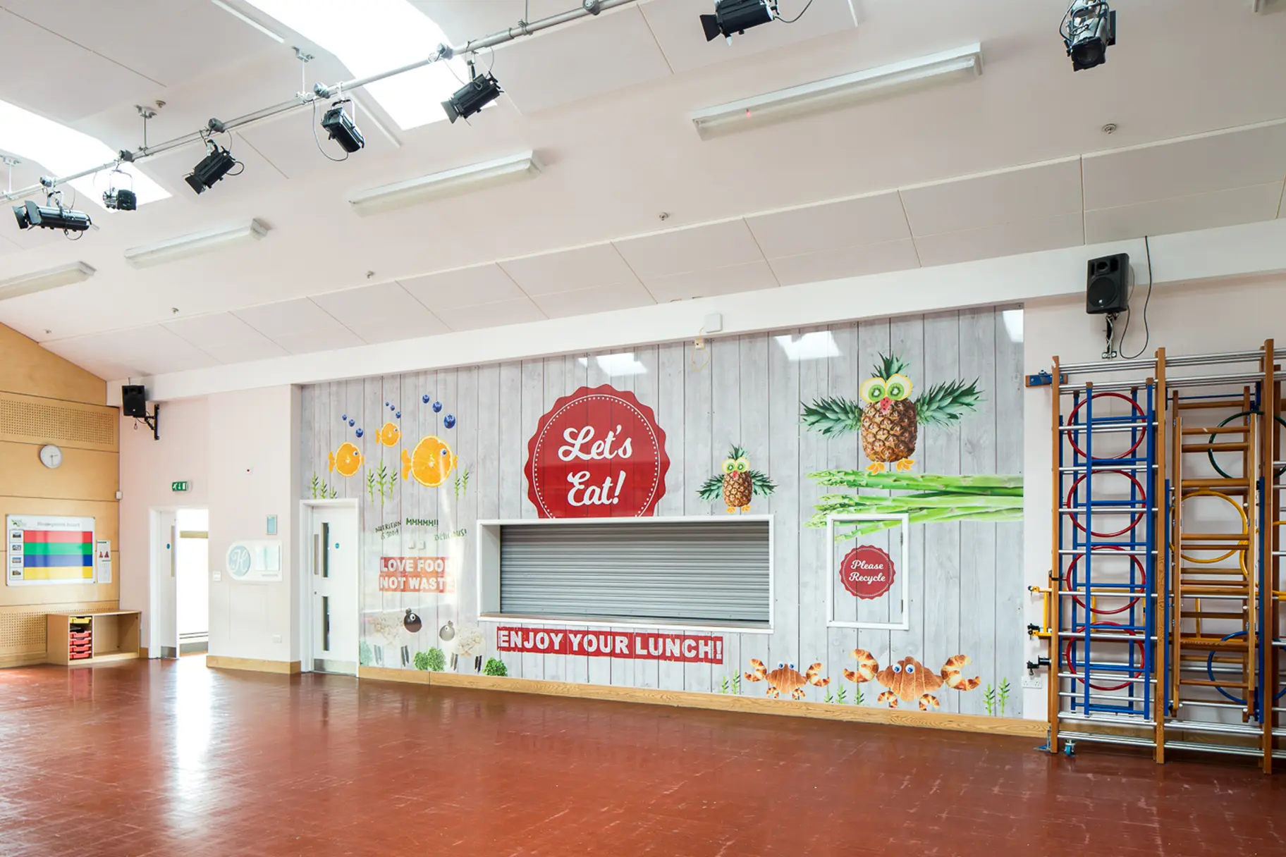 West Acton Primary School Healthy eating bespoke canteen Wall Art