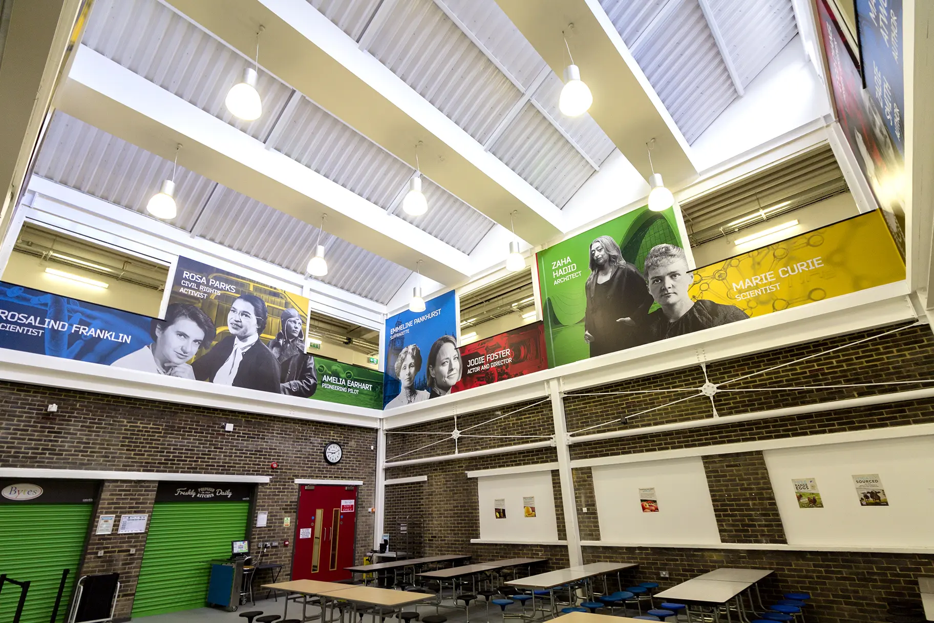 Townley Grammar School inspirational atrium classroom wall art
