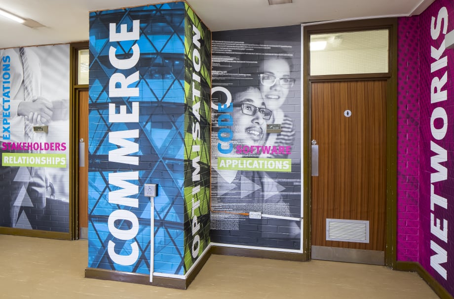 Stanmore College inspirational bespoke feature wall art