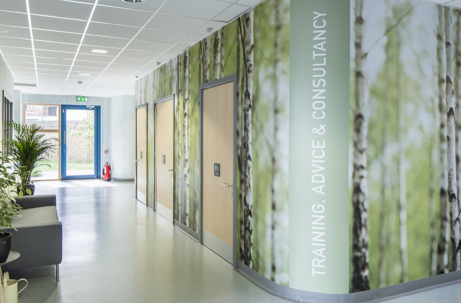 QE2 Training Centre bespoke feature corridor Wall Art