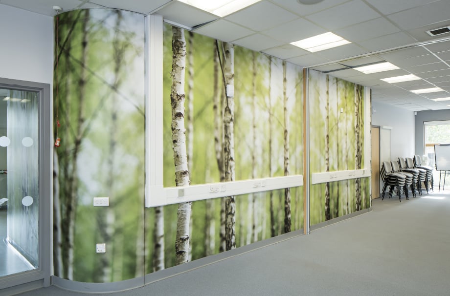 QE2 Training Centre Large format corridor wrap bespoke Wall Art