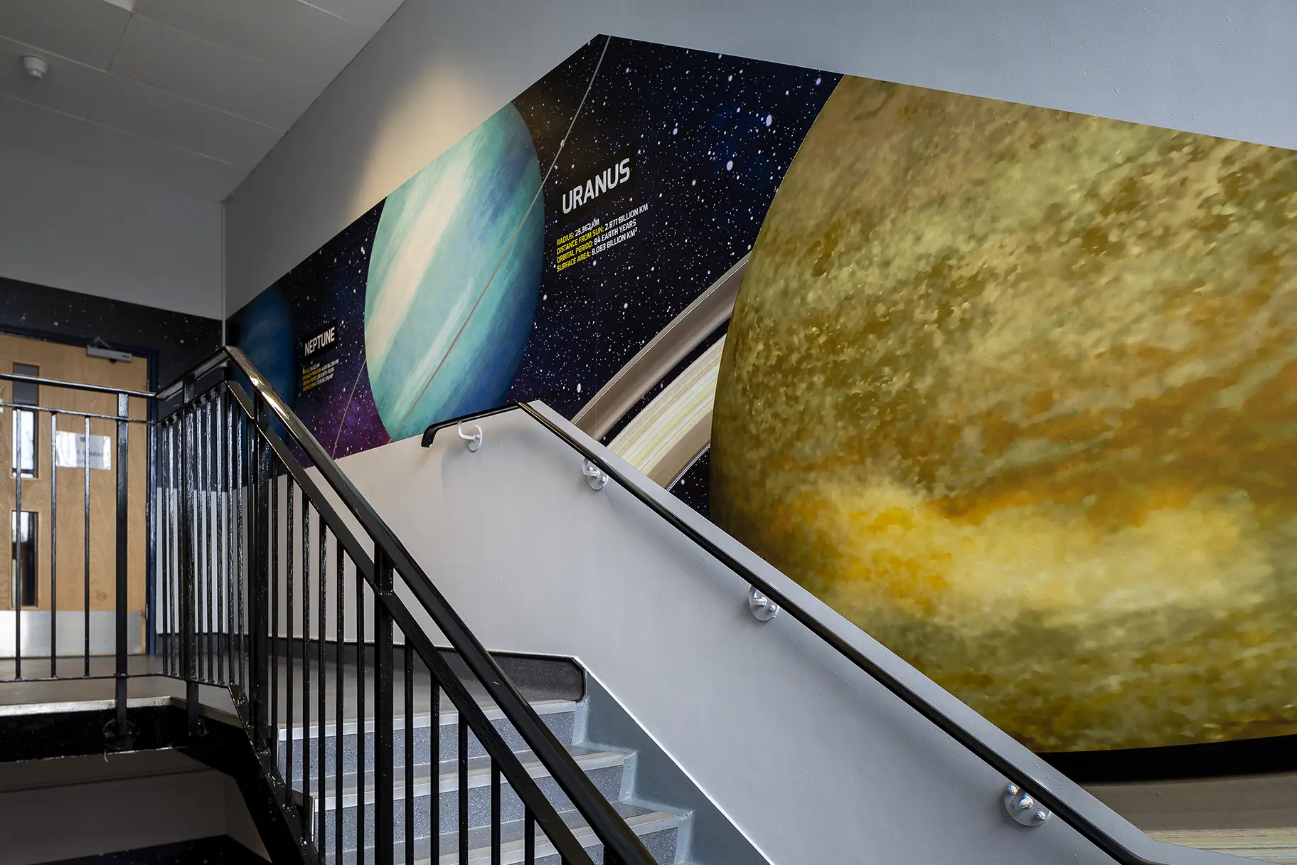 St Matthew’s CofE Primary School Solar System Stairwell Wall Art