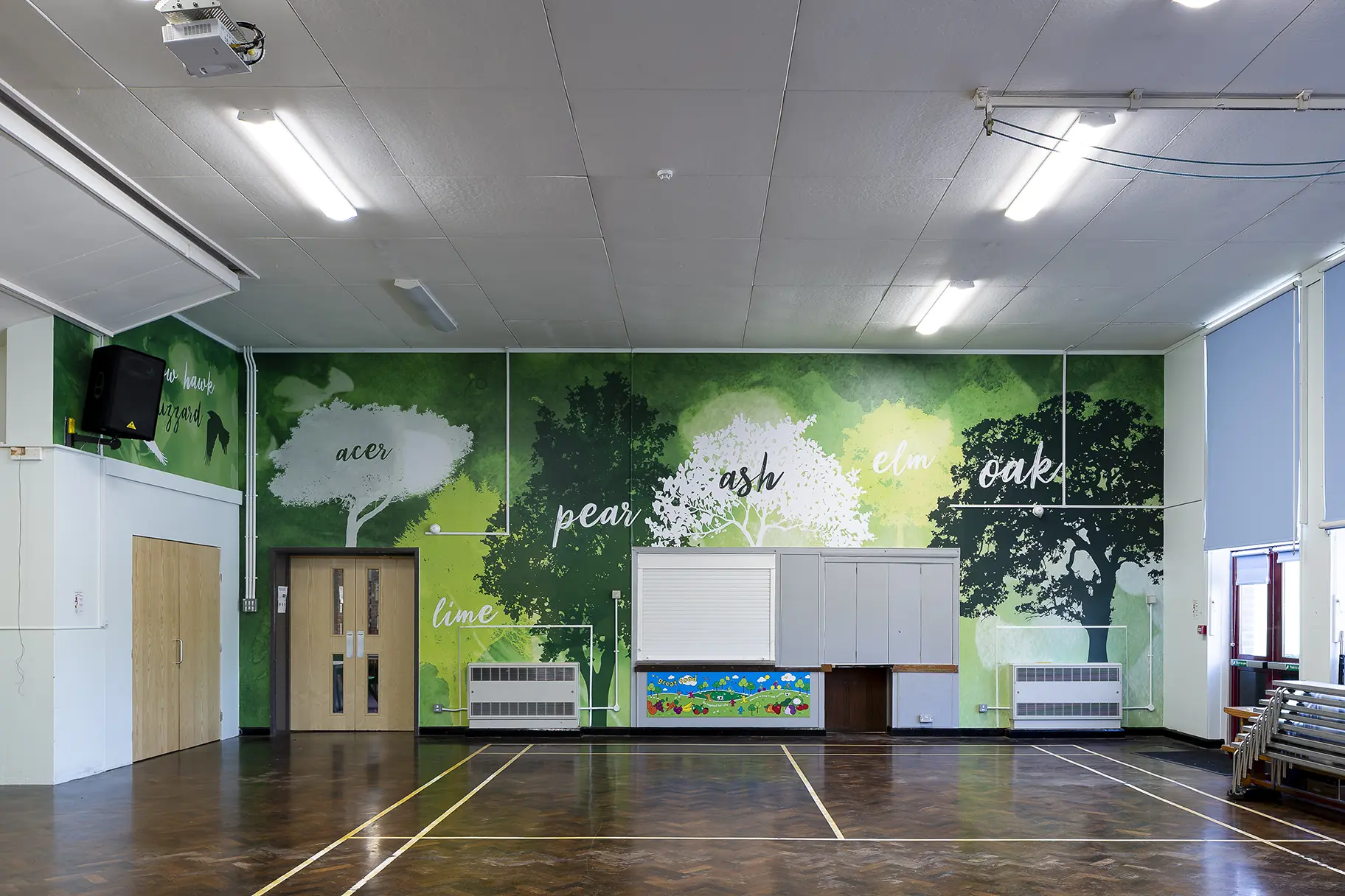 Crofton Anne Dale school hall wall art