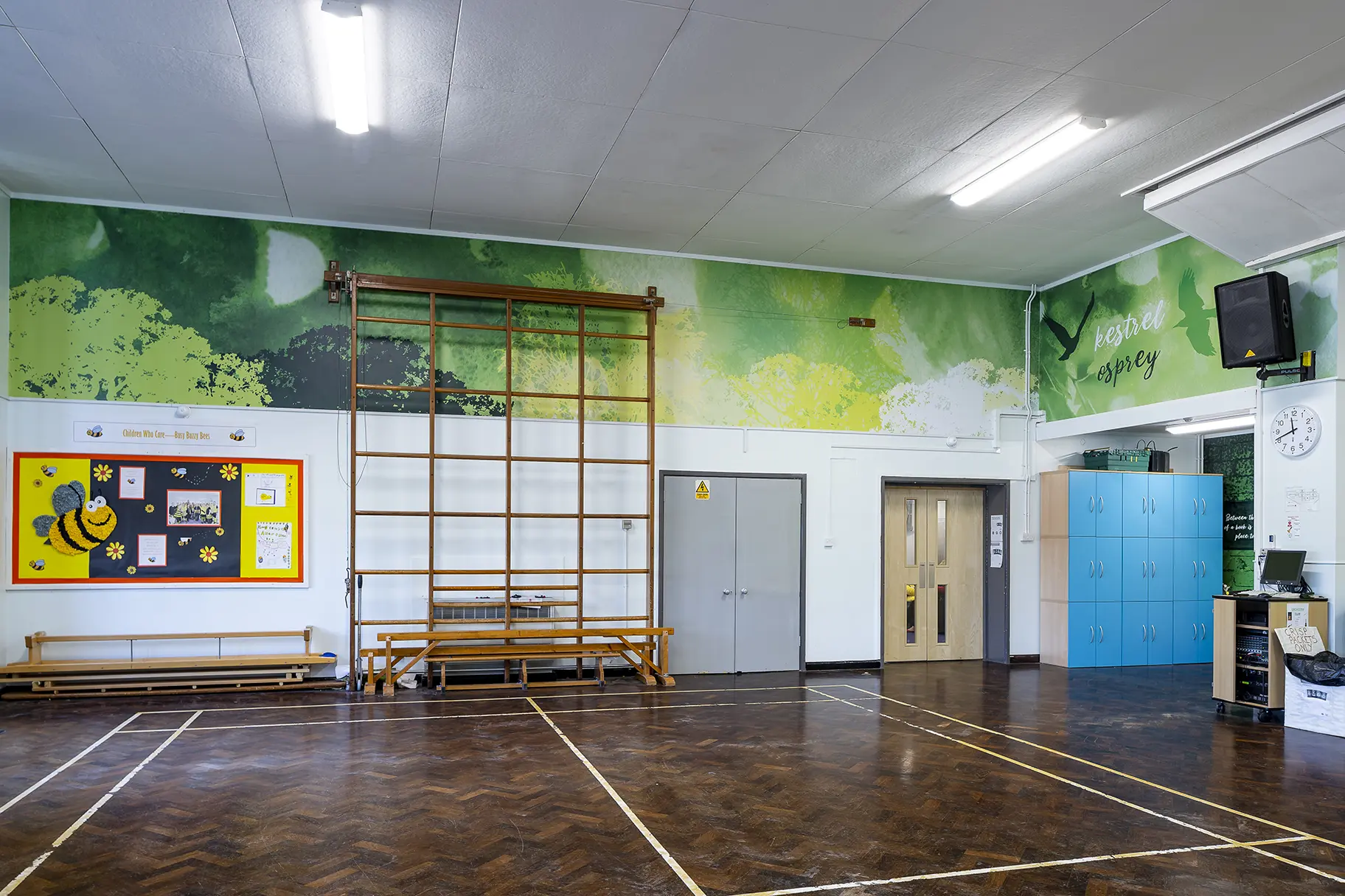Crofton Anne Dale school hall wall art