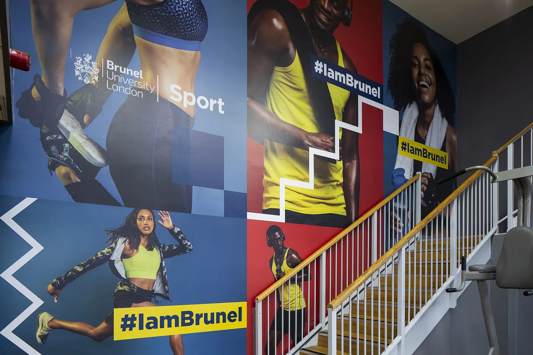 Brunel University Gym Stairwell Wall Art