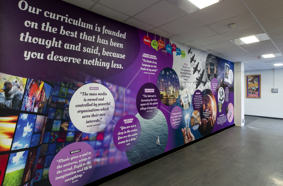 Curriculum wall design to inspire learning