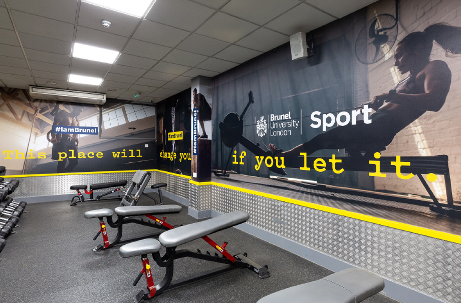 Brunel University Mural - free weights room