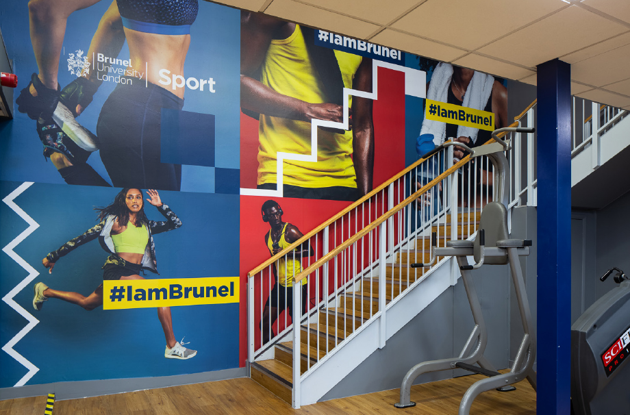 Brunel University gym stairwell