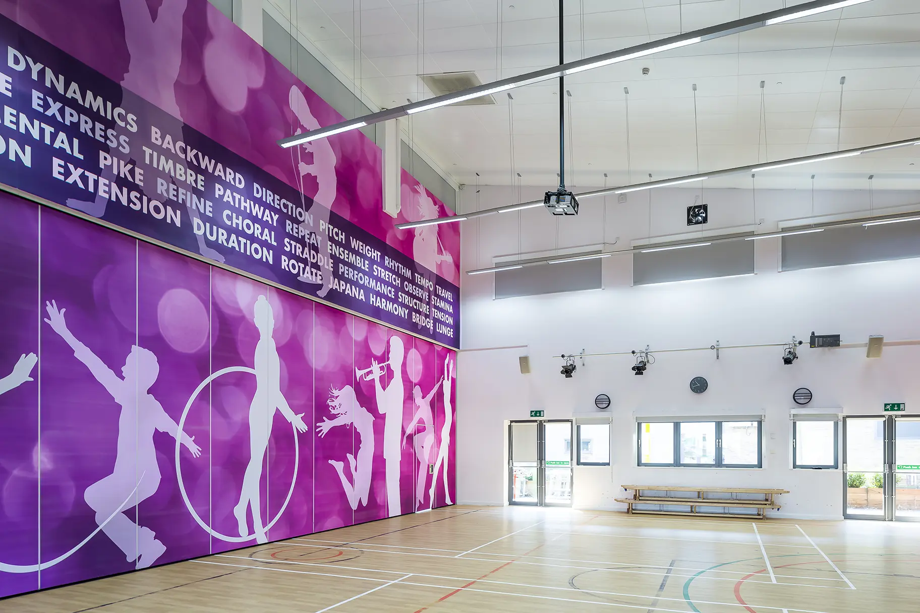 Churchfield Junior School sport themed wall art