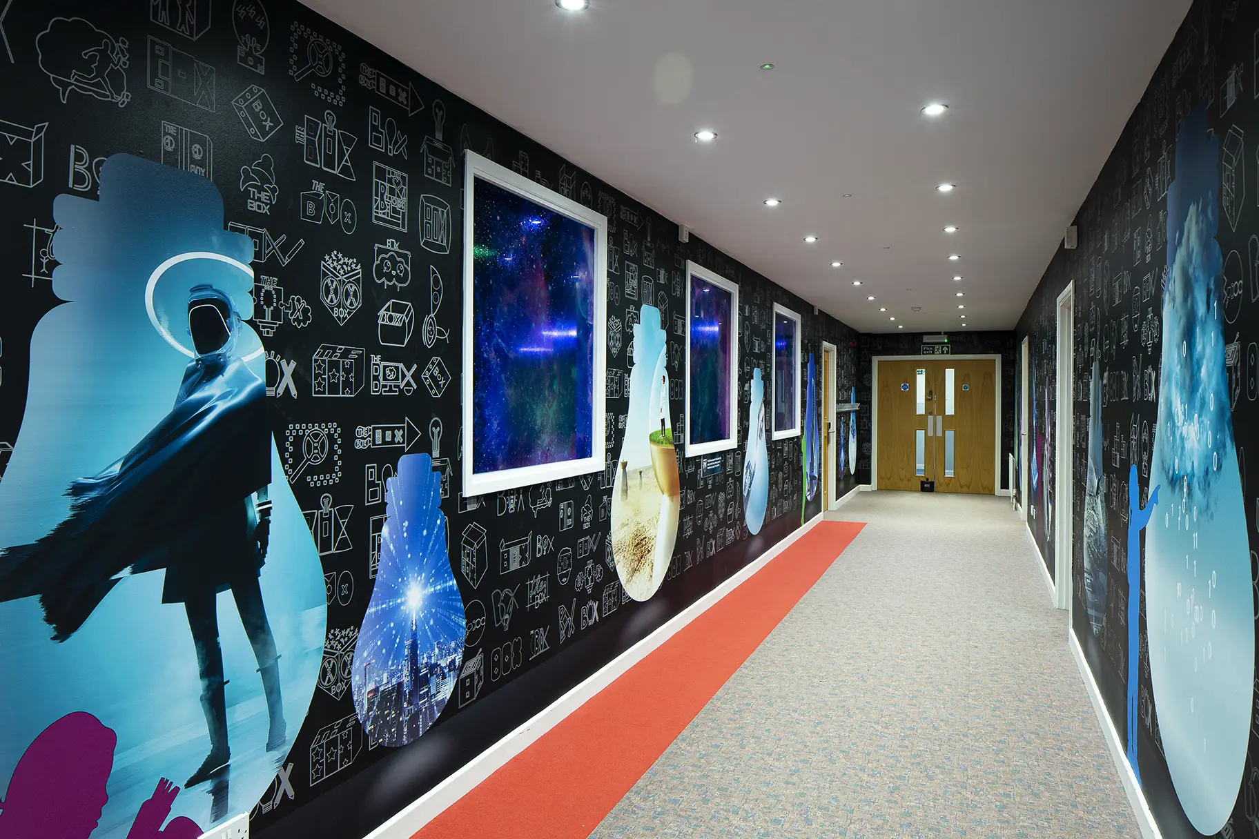 Hazelwood wall art corridor