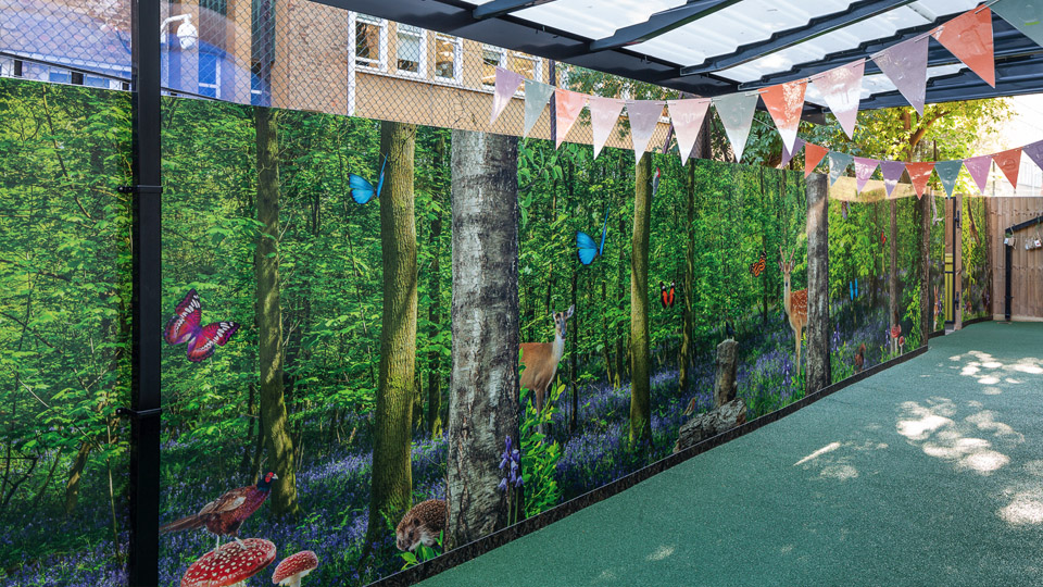 school outdoor learning spaces wall art