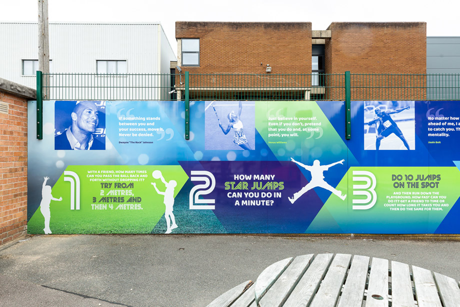 The grove playground school wall art