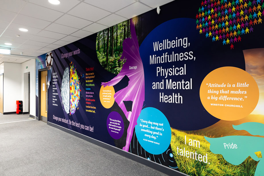 Christ The King College wellbeing wall art