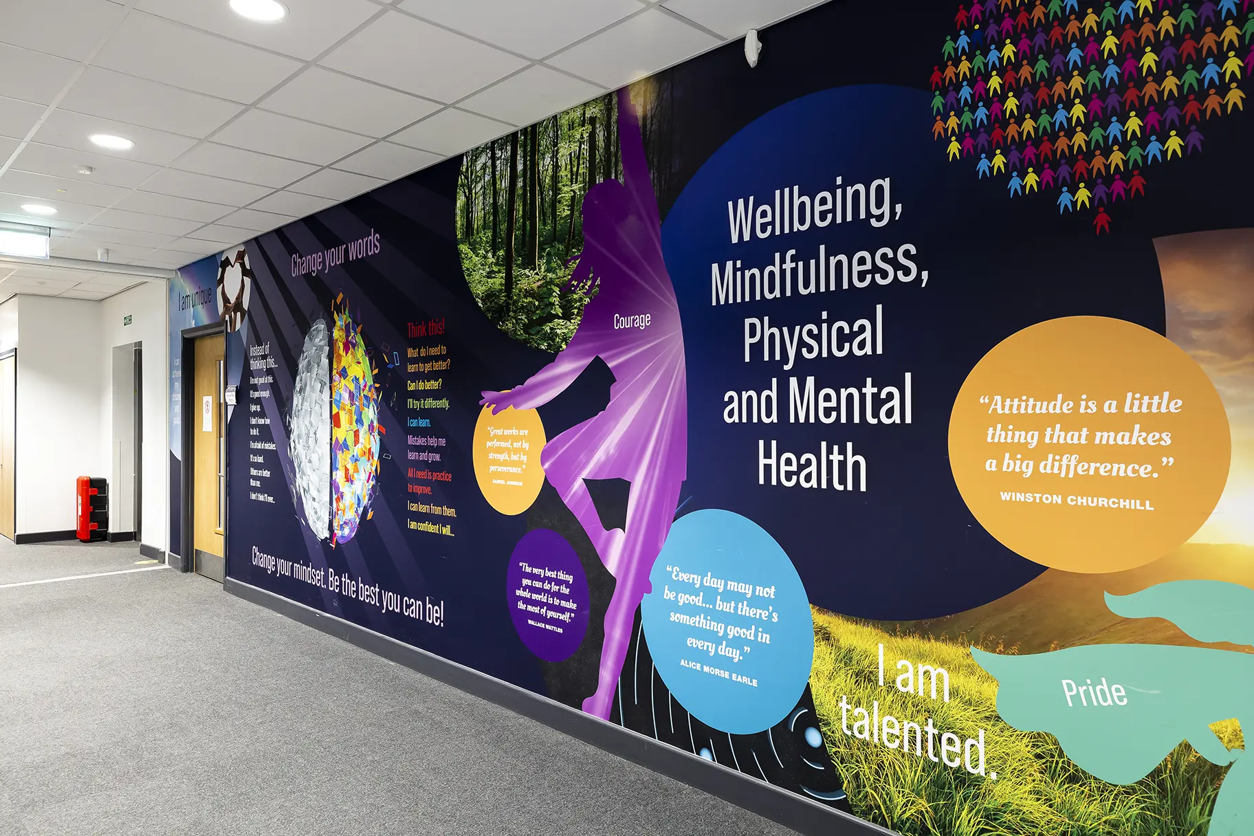 Christ The King College wellbeing wall art