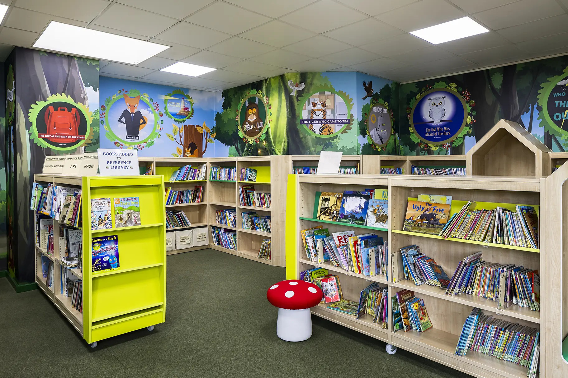 Highwood primary school library wall art