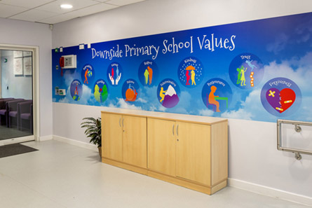 Downside primary school values wall art