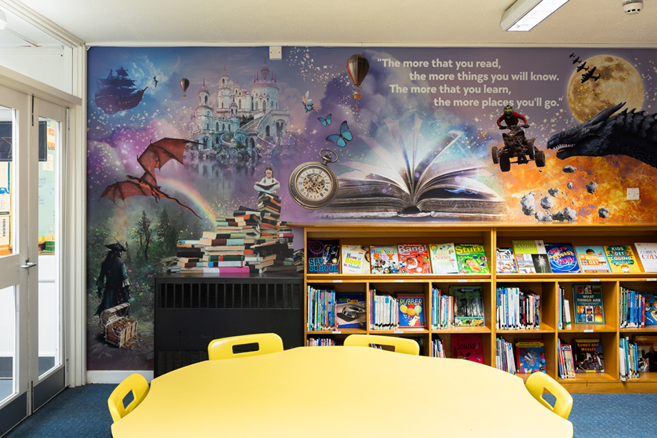Lancot primary school library wall art