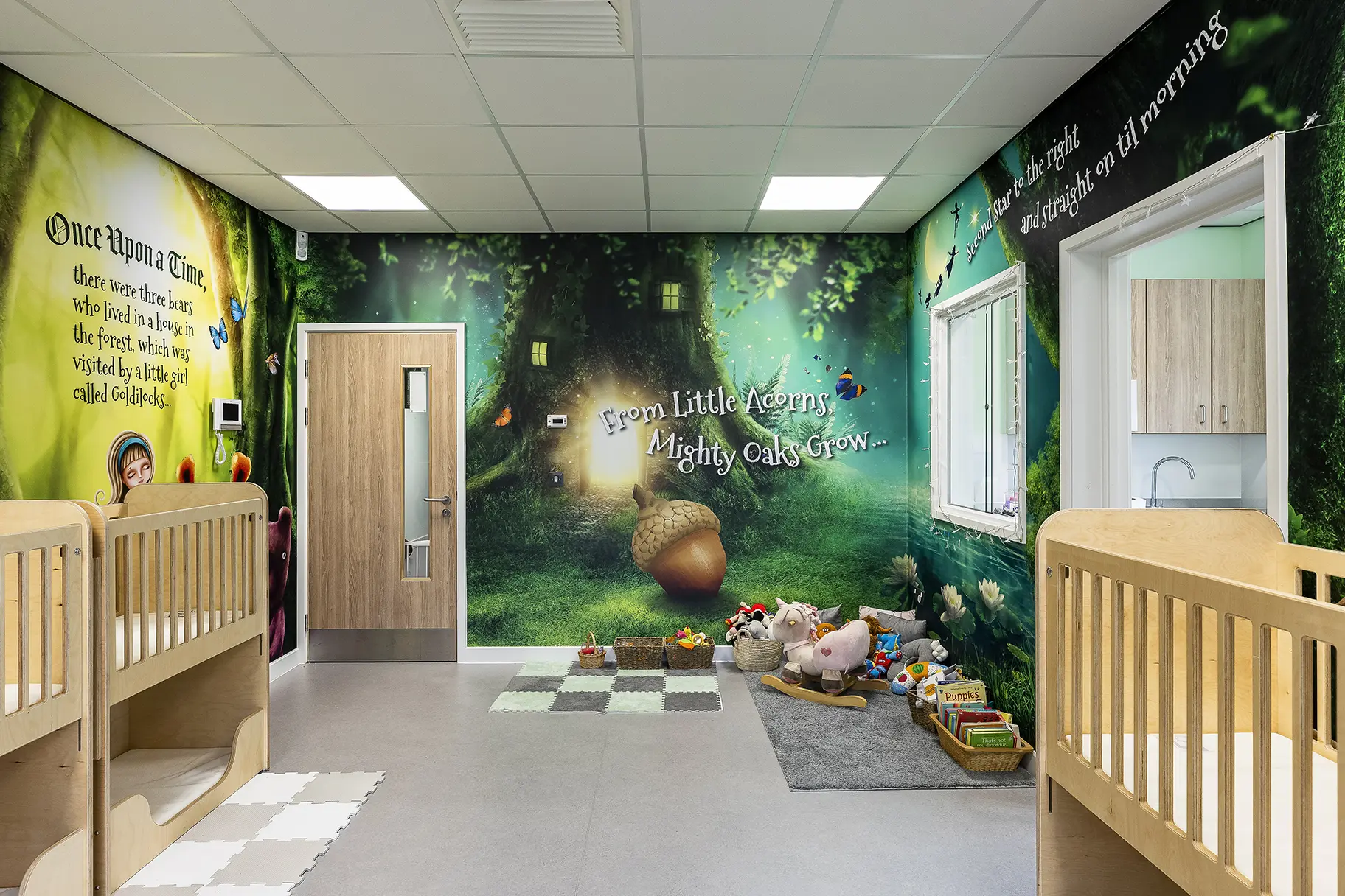 Chapel Hill nursery sleep room wall art