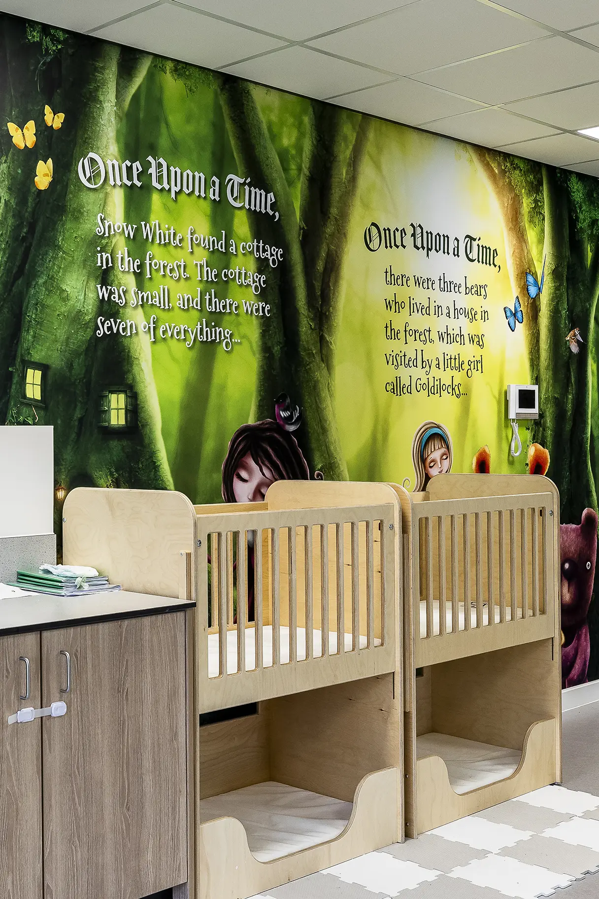 Chapel Hill nursery sleep room wall art