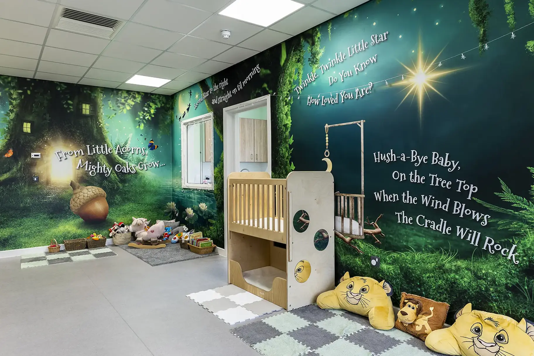 Chapel Hill nursery sleep room wall art