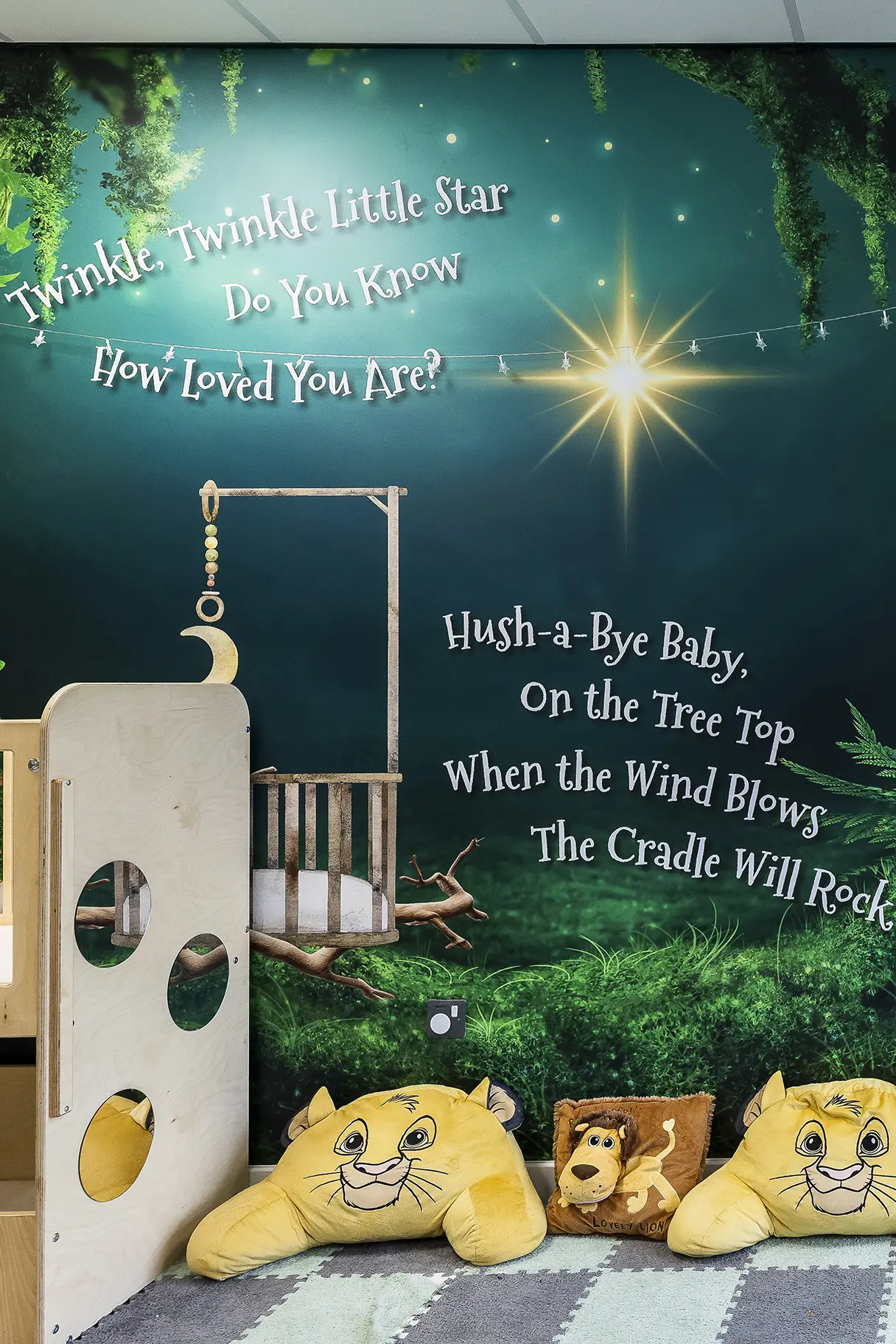 Chapel Hill nursery sleep room wall art