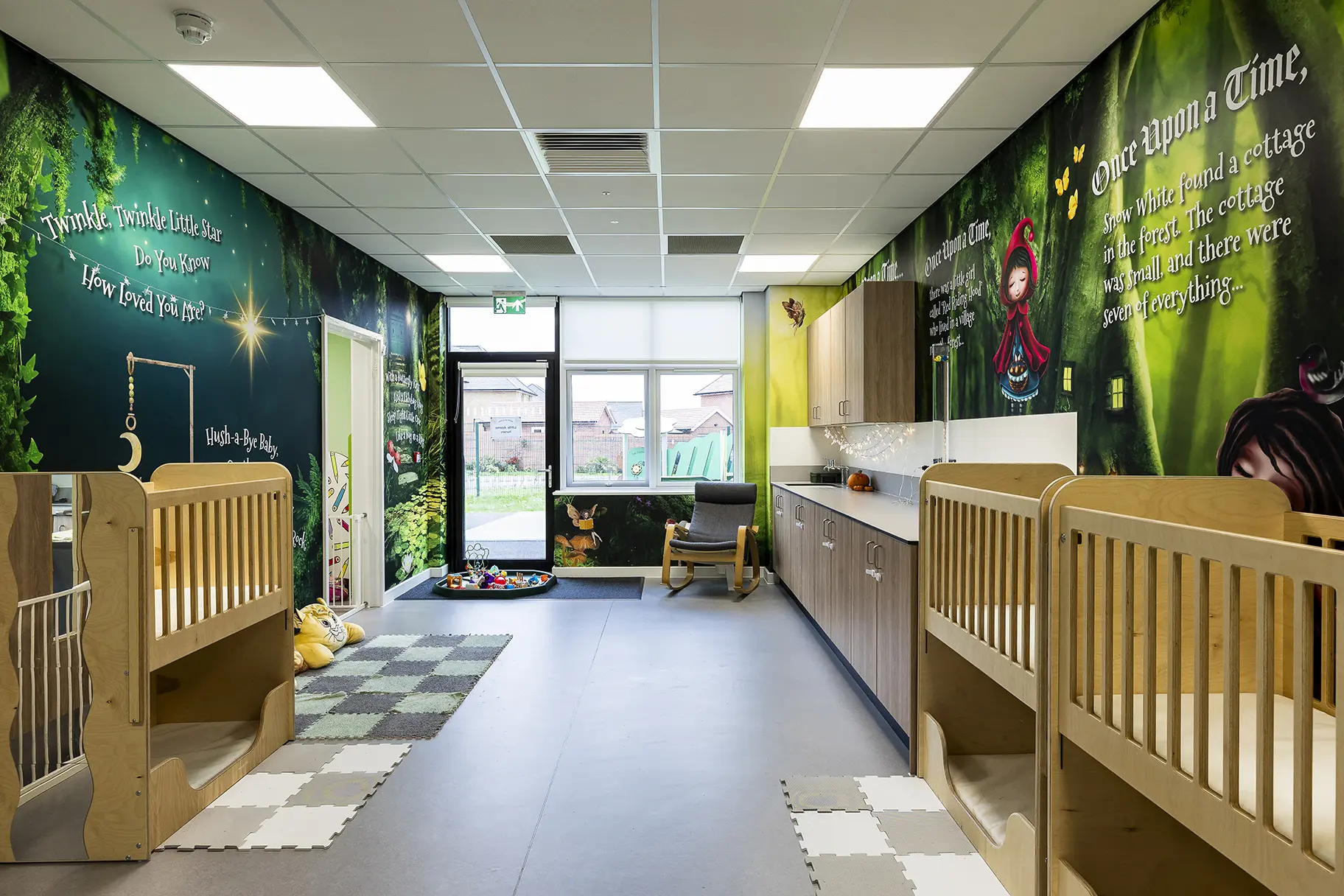 Chapel Hill nursery sleep room wall art