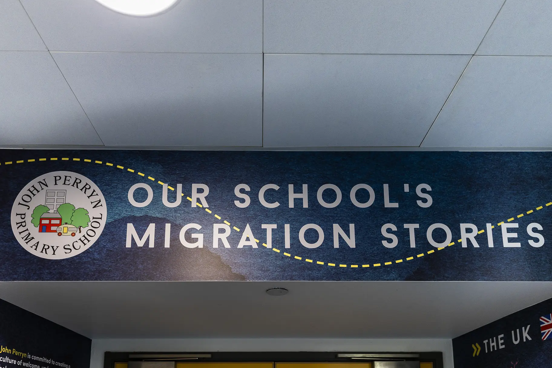 John perryn primary school world map wall art