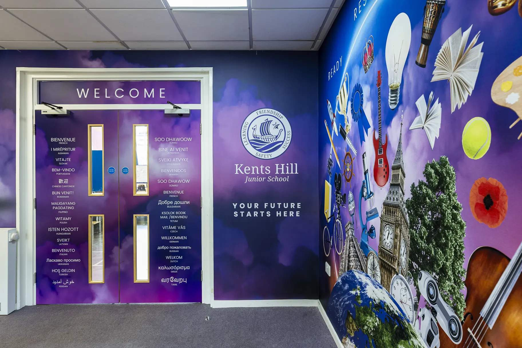 Kents hill junior school values wall art