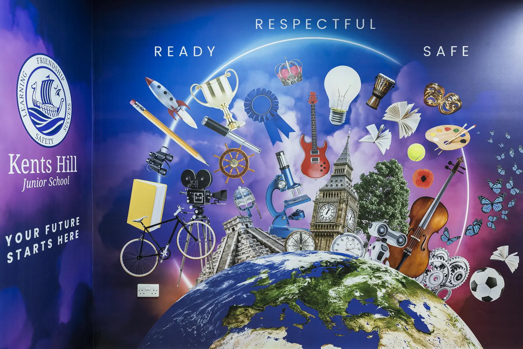 Kents hill junior school values wall art