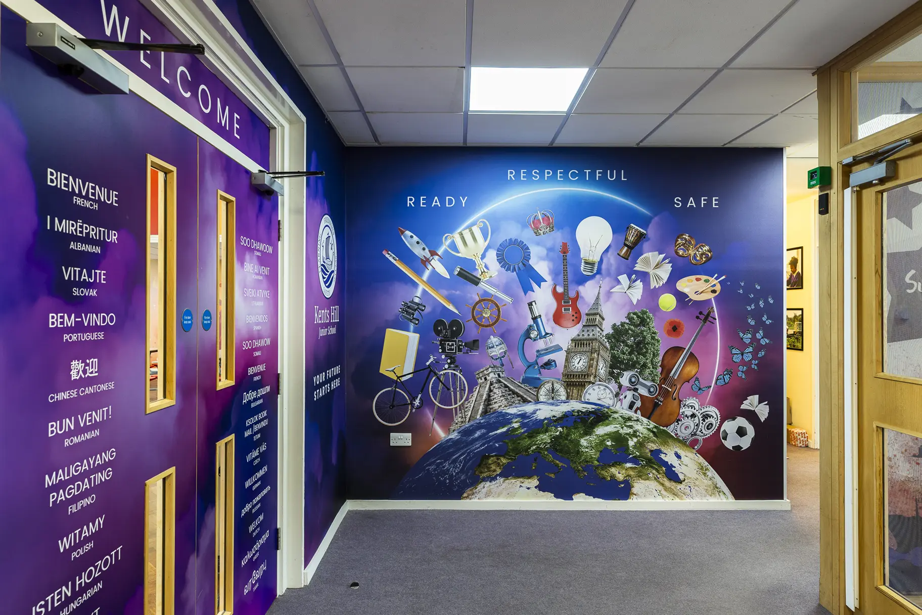 Kents hill junior school values wall art