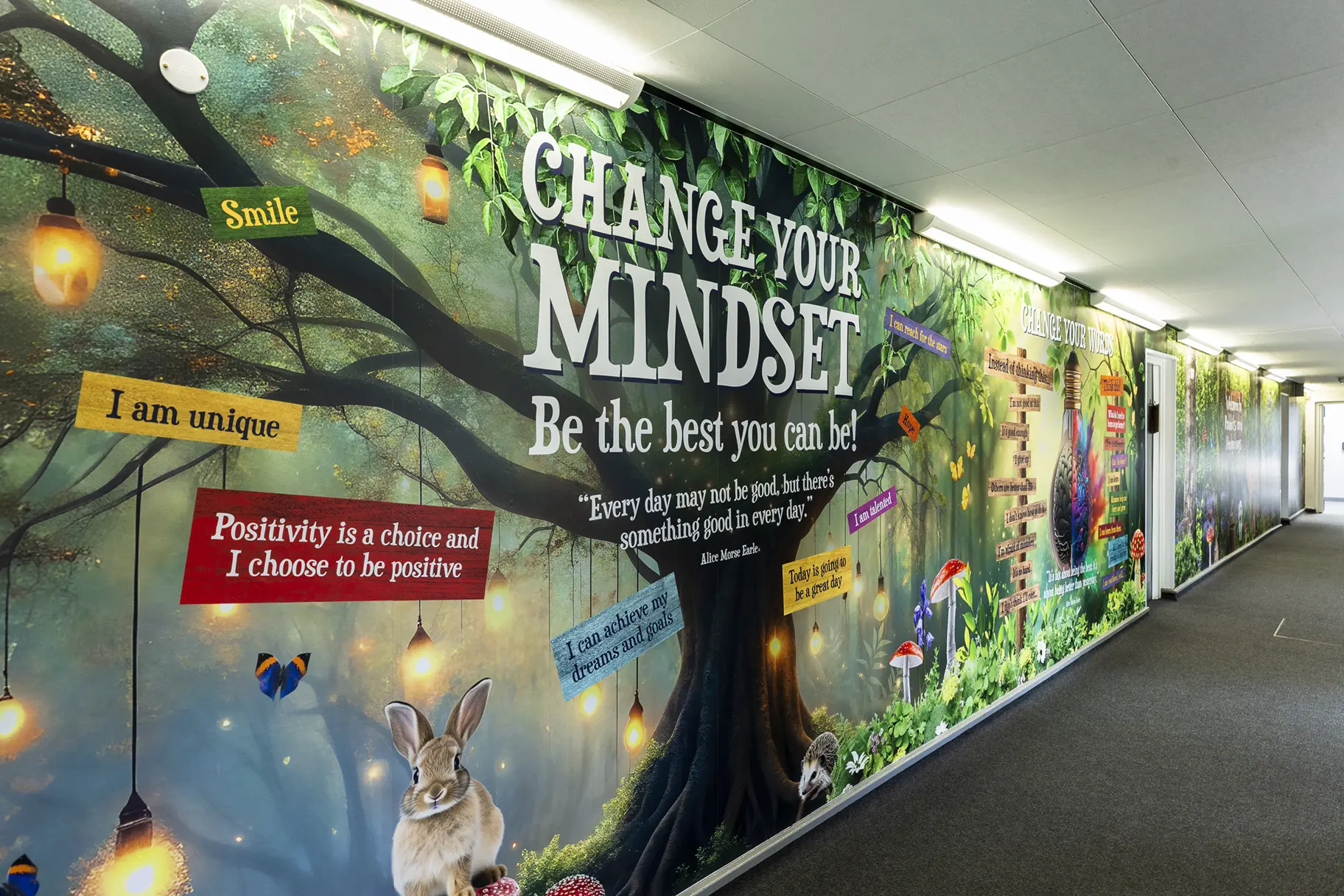 Kings Worthy primary school welbeing wall art