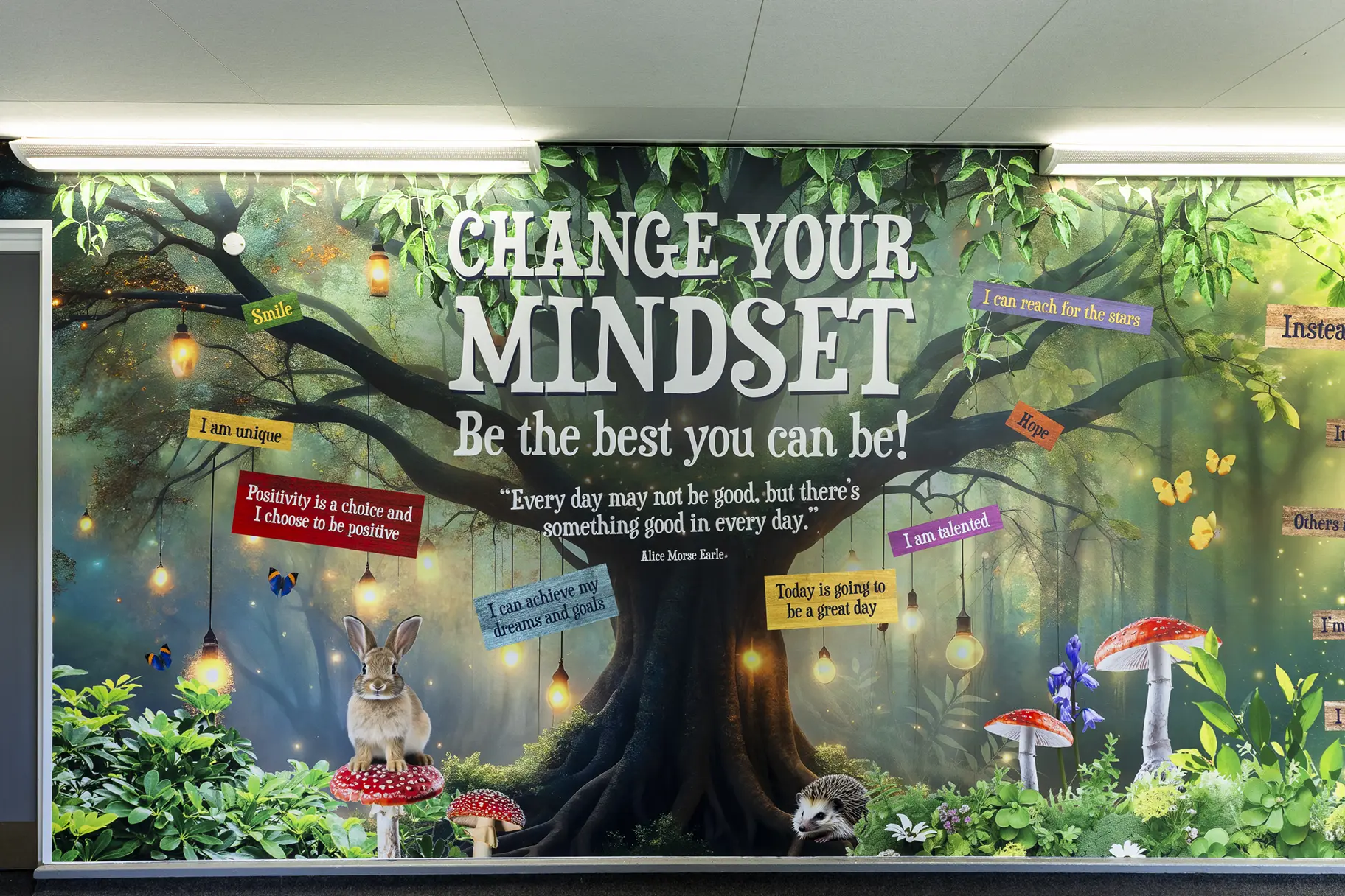Kings Worthy primary school welbeing wall art