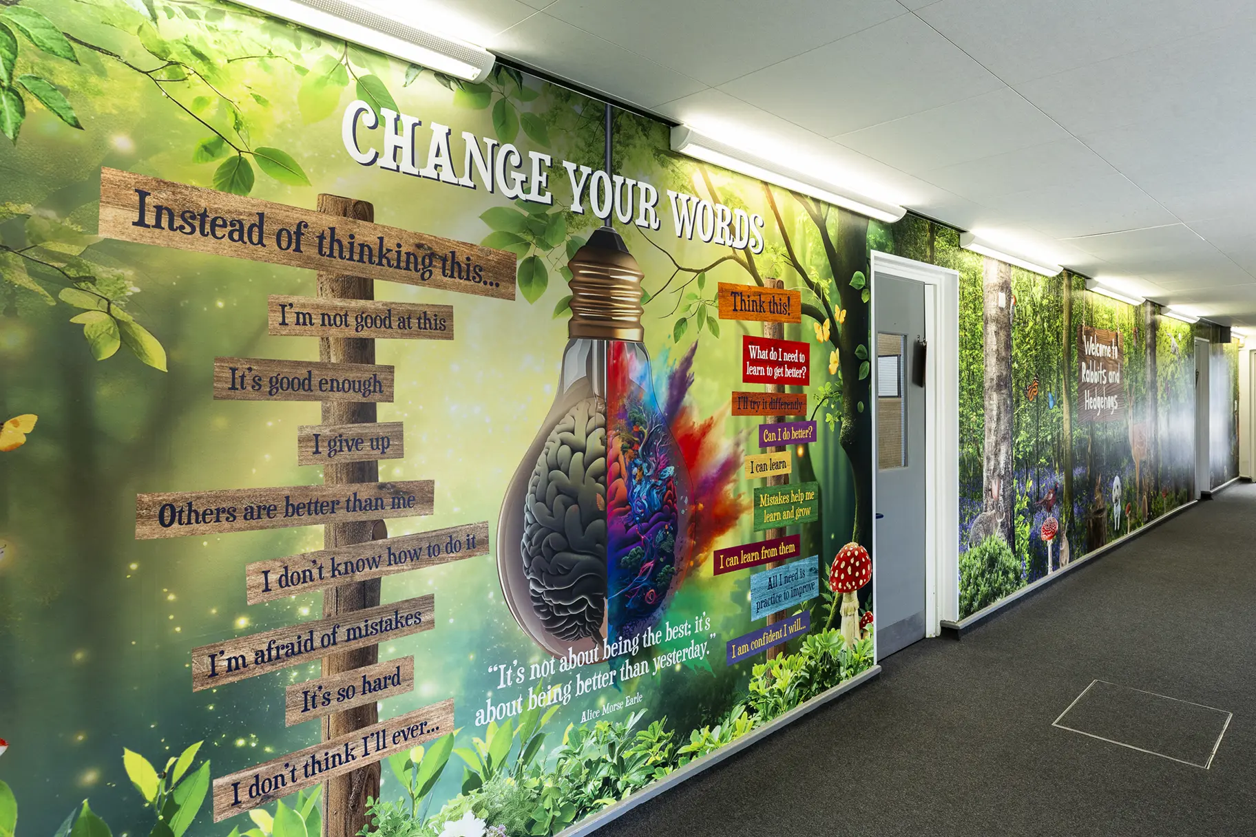 Kings Worthy primary school welbeing wall art