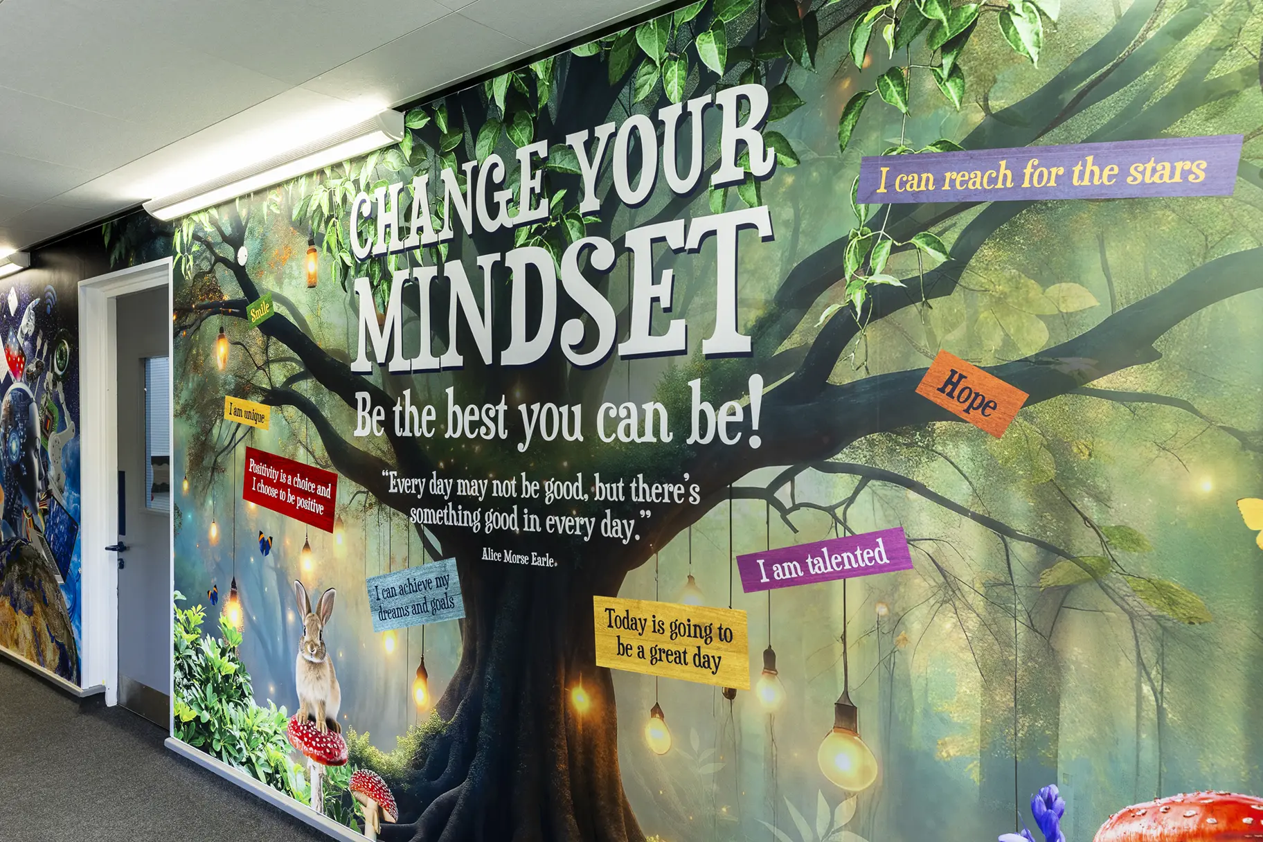Kings Worthy primary school welbeing wall art