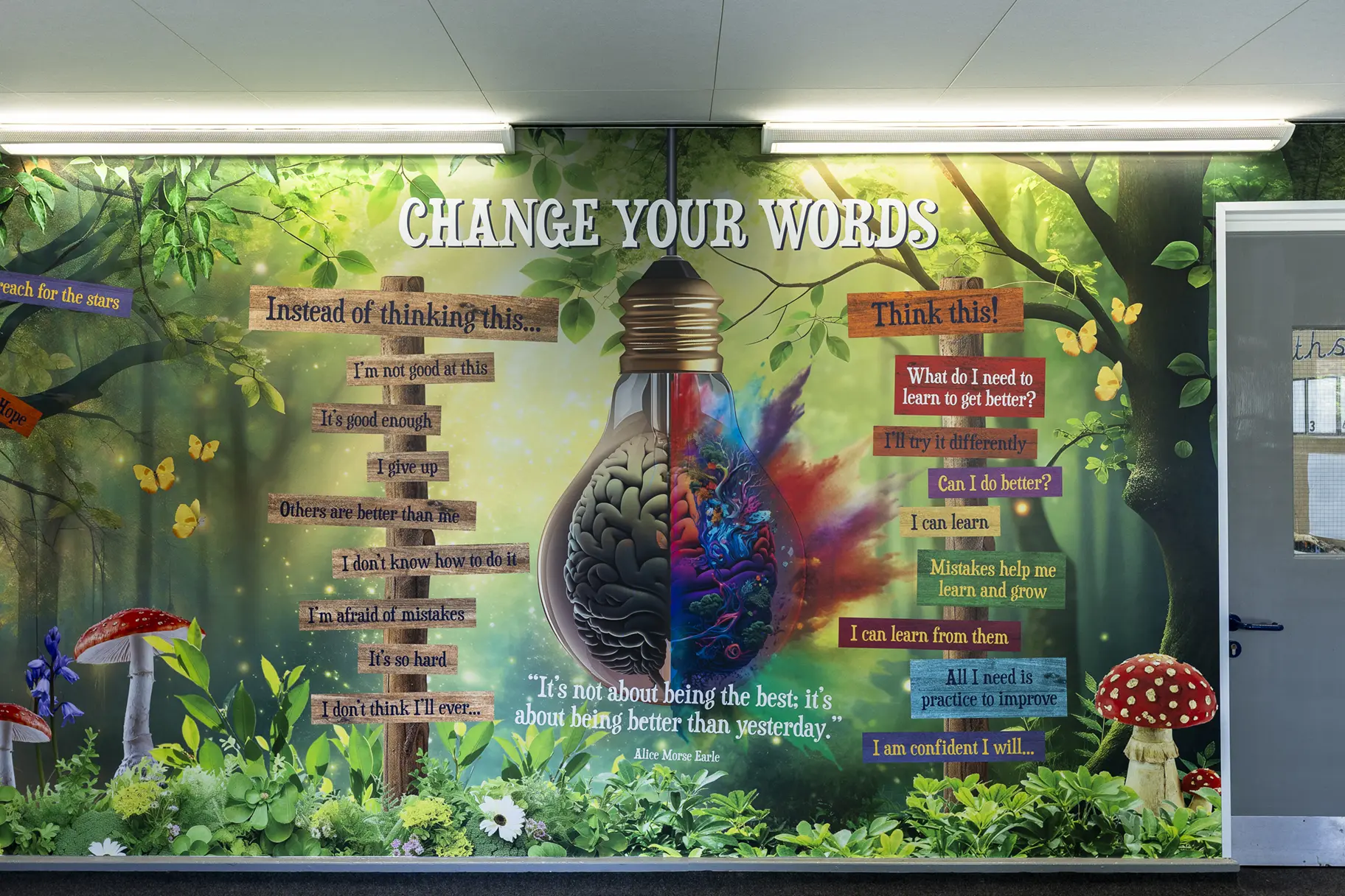 Kings Worthy primary school welbeing wall art