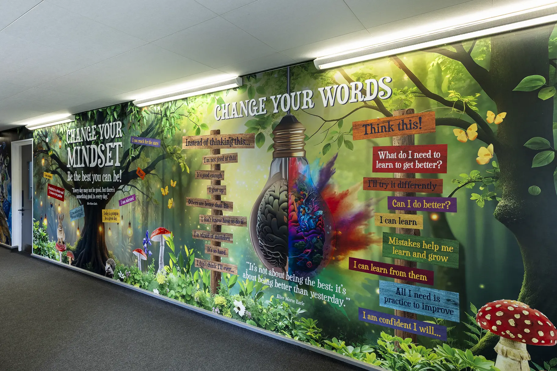 Kings Worthy primary school welbeing wall art