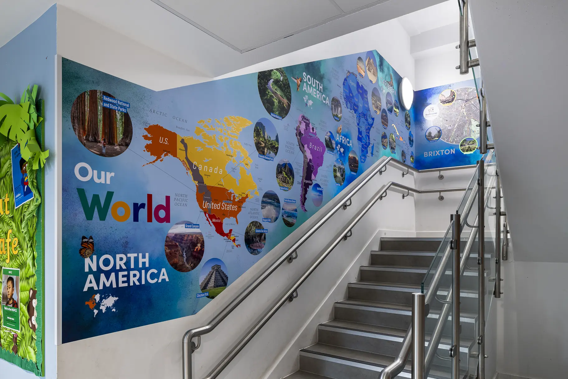 Sudbourne primary school map wall art