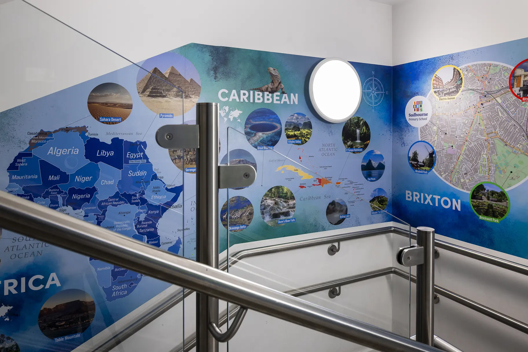 Sudbourne primary school map wall art