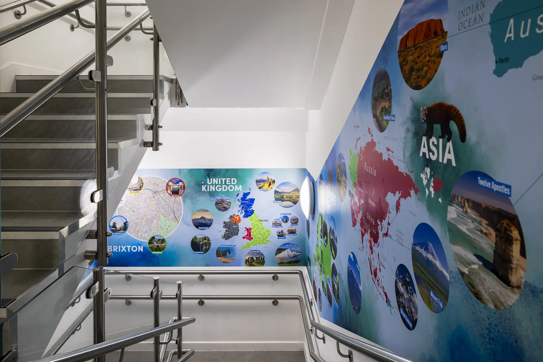 Sudbourne primary school map wall art