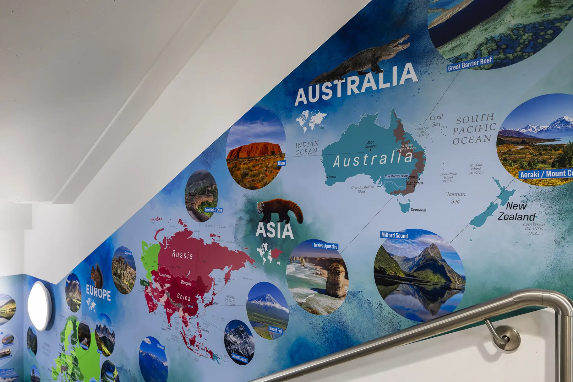 Sudbourne primary school map wall art