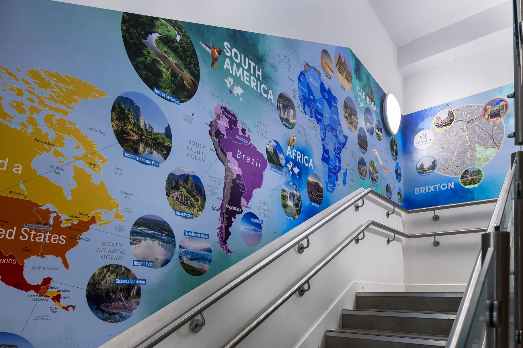 Sudbourne primary school map wall art