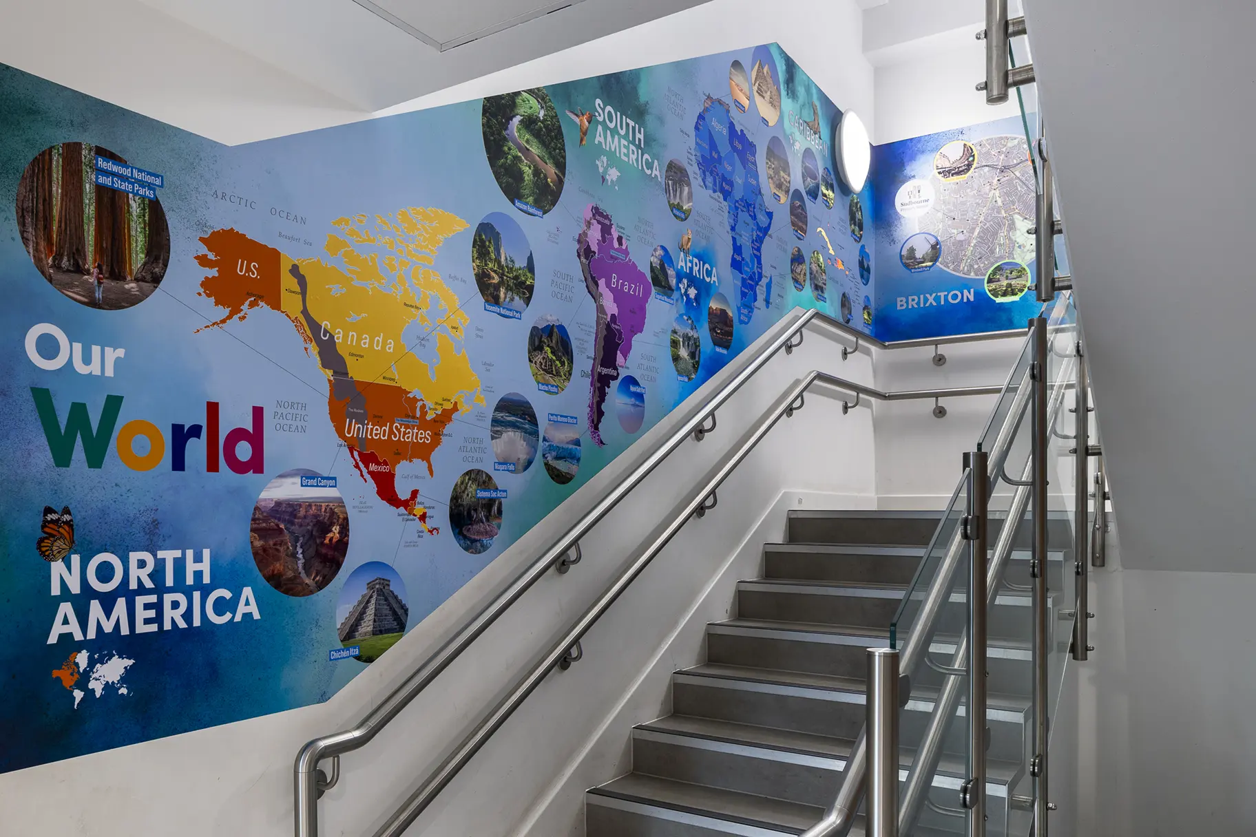 Sudbourne primary school map wall art