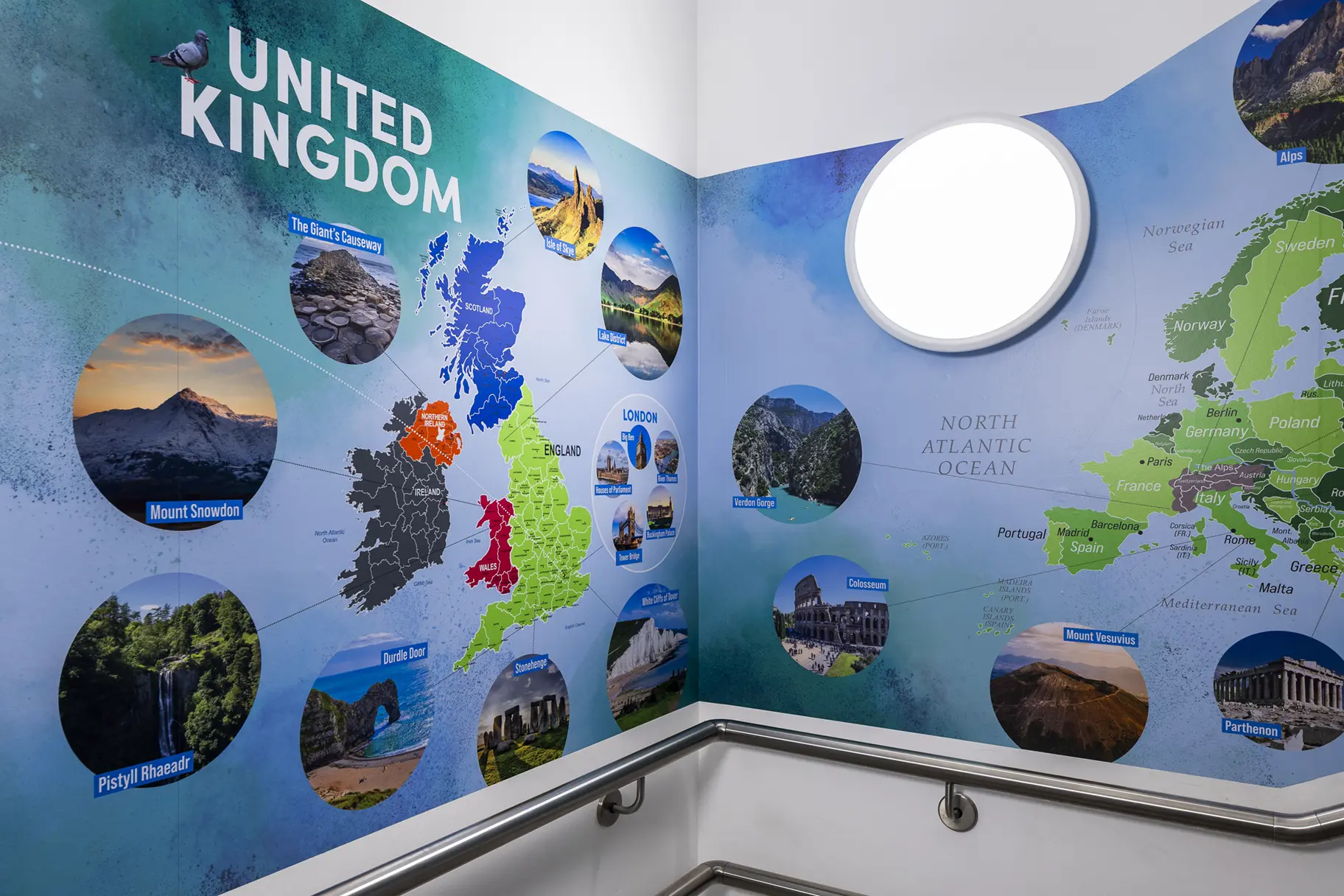 Sudbourne primary school map wall art